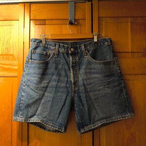 Levi's 501 High Waisted Denim Shorts Women's Size W32 100% Cotton Button Fly